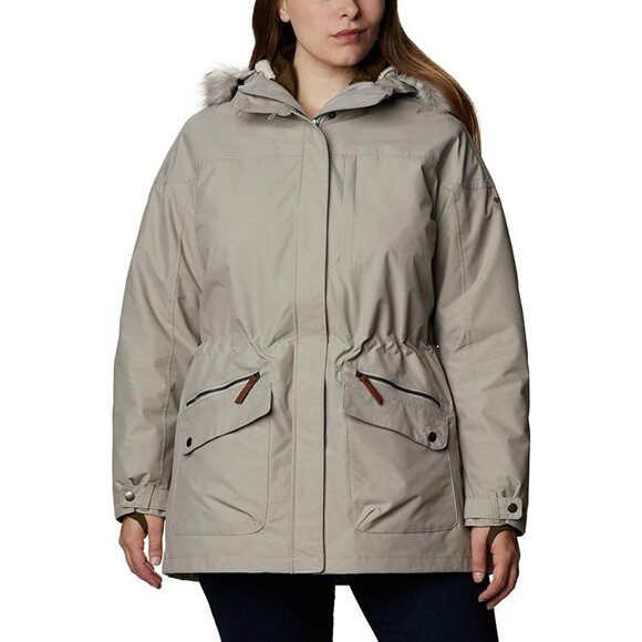 Columbia Womens Carson Pass Interchange Jacket Size 3x Light Grey Layered - Picture 1 of 12